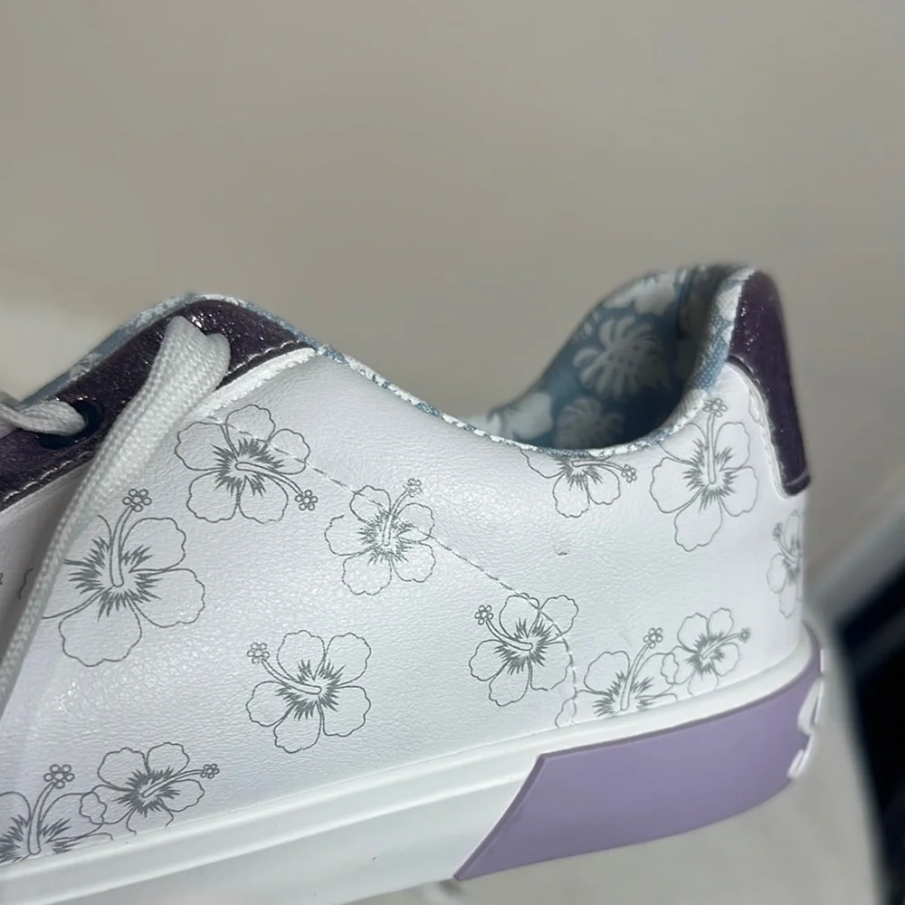Disney LILO & Stitch White and Purple Chunky Sole Sneakers